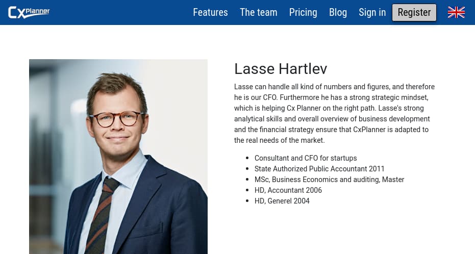 Lasse Hartlev, ny CFO og partner i Cx Planner