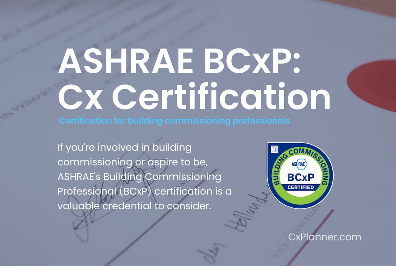 ASHRAE BCxP certificate information