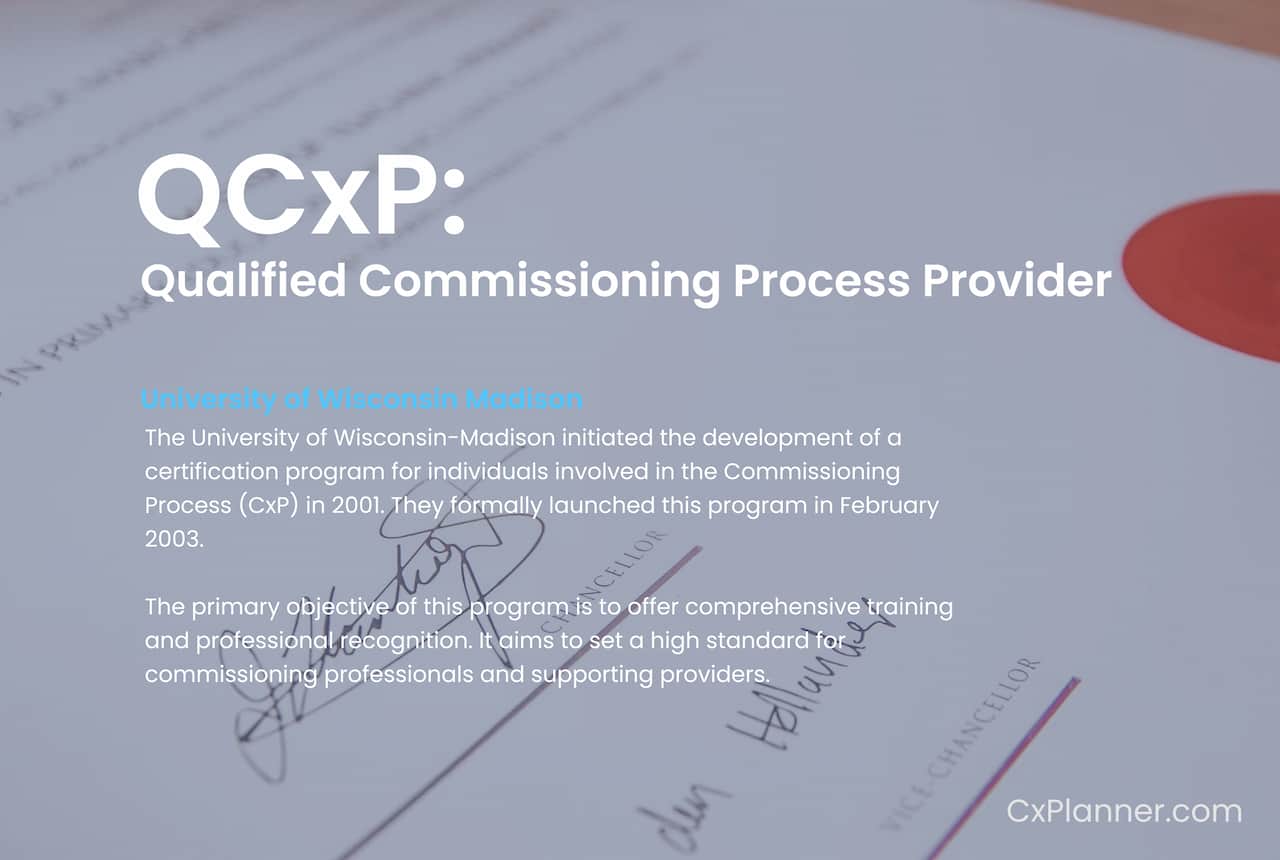 QCxP certificate information