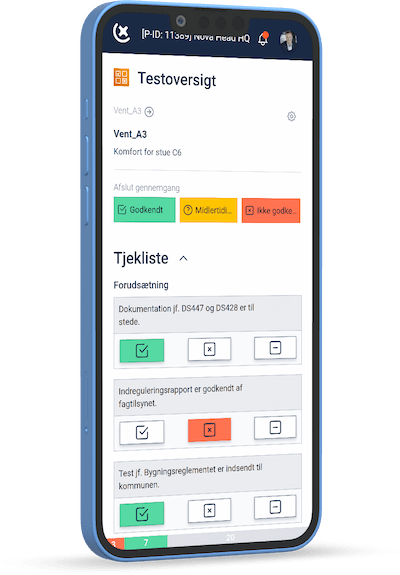 Test paradigm for ventilation on mobile device iphone