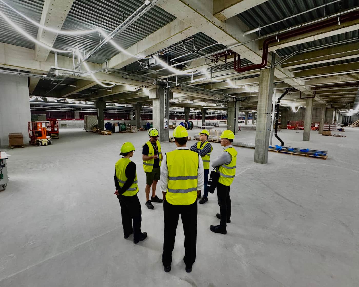 Construction workers on a site